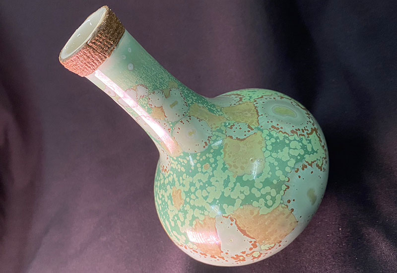 林妙芳 綠桔花器 綠桔結晶釉花器 綠桔結晶釉花瓶